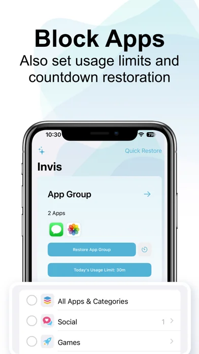 Invis App Screenshot - en